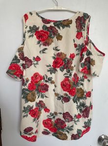 Cold Shoulder Floral Top
