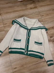 Sailor Collar Knit Cardigan