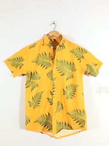 Yellow Printed Casual Shirt(Men’s)