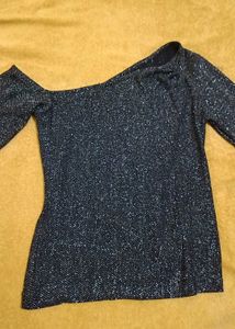 Sparkly One-Shoulder Top