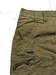 Khaki Cargo Skirt