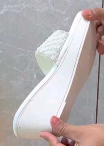 Footwear White Pearl Slides
