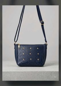Stylish Navy Studded Crossbody Bag
