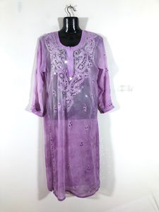 Purple Emboridered Kurta(Women’s)