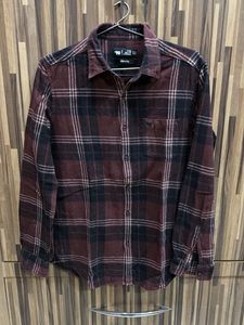 Bear Denim Plaid Flannel Shirt