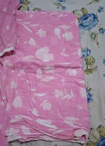 Charming Pink Floral Kurta Set with Dupatta