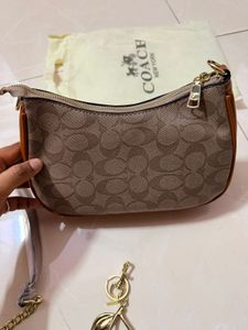Coach Monogram Cherry Charm Crossbody Bag