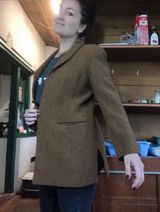 Brown Textured Blazer