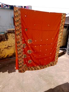 Beautiful Embroidered Saree with Blouse