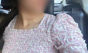 full length pink flary frock