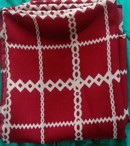 Red With White Scarf