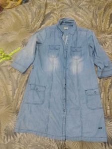 Stylish Blue Denim MAX Shirt Dress