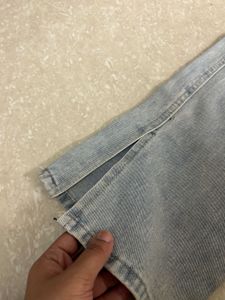 Light blue acid Wash Wide Leg Jeans