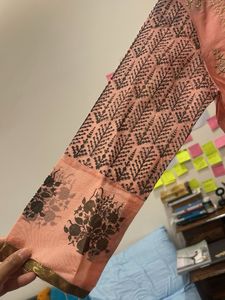 Beautiful Peach Embroidered Kurta