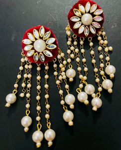 Fancy Velvet Fabric Earrings