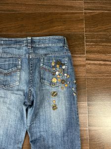 Embellished Blue Denim Jeans