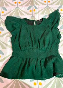 ✨ Brand New Emerald Green Peplum Top ✨