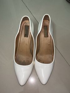 White Patent Pointed Toe Heels