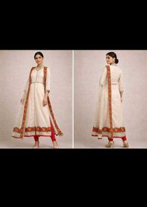 Cream Anarkali Gown