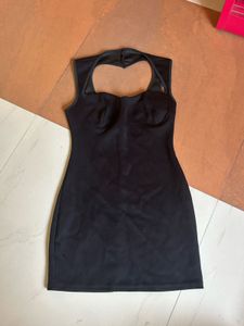 Chic Black Halter Neck Mini Dress