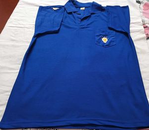 Blue Polo T-Shirt with Lightbulb Pocket