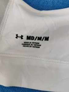 under armour White Sports Bra with Front Zipper