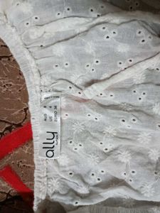 Stylish White Cropped Smocked Top