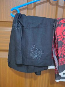 Black Embroidered Kurta Set