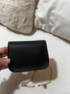 YSL Black Leather Chain Bag