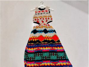 Boho Chic Cutout Print Dress