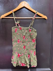 Floral Smocked Peplum Top