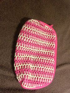 Pink benefit makeup or travel pouch