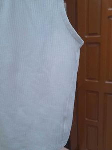 White Cropped Tank Top