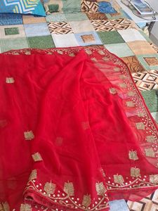 karvachauth special Red sareee