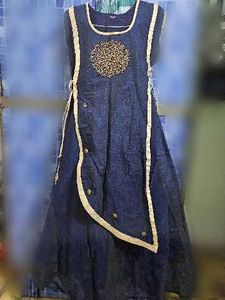Elegant Navy Blue Ethnic Gown