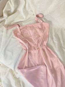 Satin Pink Mini Dress