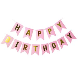 Happy Birthday Banner -pink