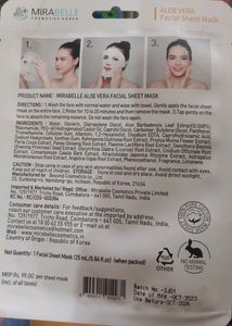 Mirabelle Sheet Face Mask