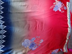 "DISCOUNT OFFER"Printed Saree With Blouse
