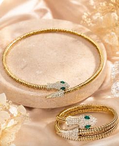 Luxe Emerald Serpent Jewelry Set