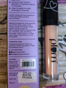 nevar use Plum Soft Blend Liquid Concealer 105y
