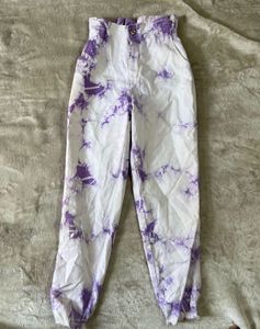 Tie-dye high-waisted pants