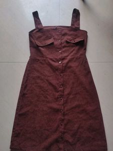 Brown Button-Up Dress
