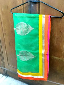 A multi Coloured Dupatta With Big Zari Boota