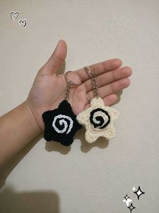 Swirly Crochet Star Keychains✨