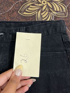 Classic Black Denim Shorts
