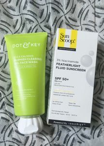 dot and key facewash &amp; sunscoop sunscreen combo
