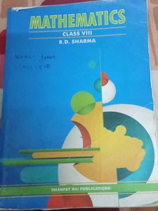 Mathematics Class VIII R.D. Sharma