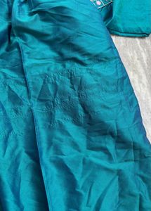 Teal Embroidered Kurta Set with Pants