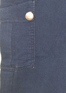 Dark Wash Cargo Jeans